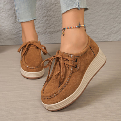 Chaussures à plateforme confort à lacets
