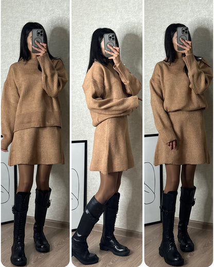 Robe pull oversize élégante femme