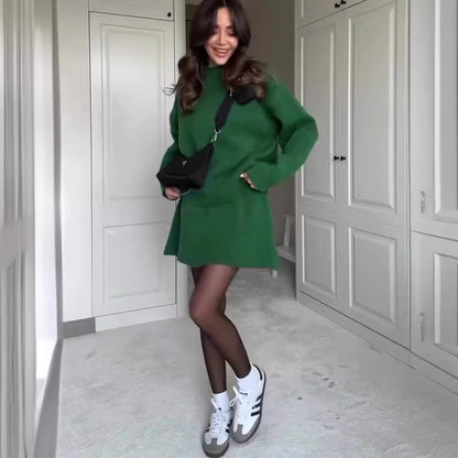 Robe pull oversize élégante femme