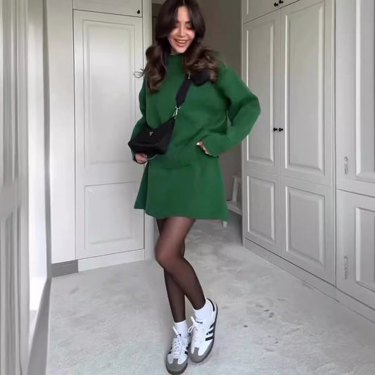 Robe pull oversize élégante femme