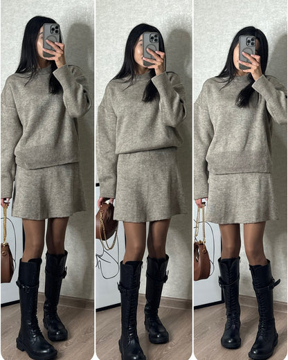 Robe pull oversize élégante femme