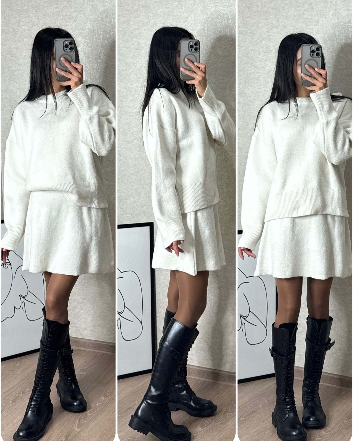 Robe pull oversize élégante femme